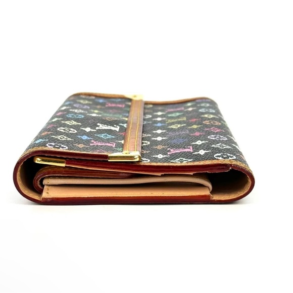 LOUIS VUITTON TAKASHI MURAKAMI Multicolor International Wallet w LV Bag & LV Box - Picture 15 of 16